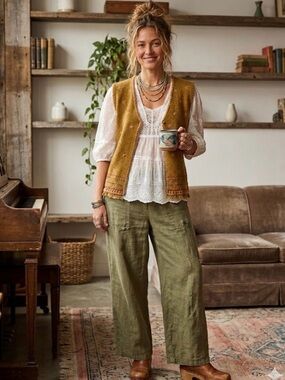 Orvis Floral Design Wool Sweater Vest